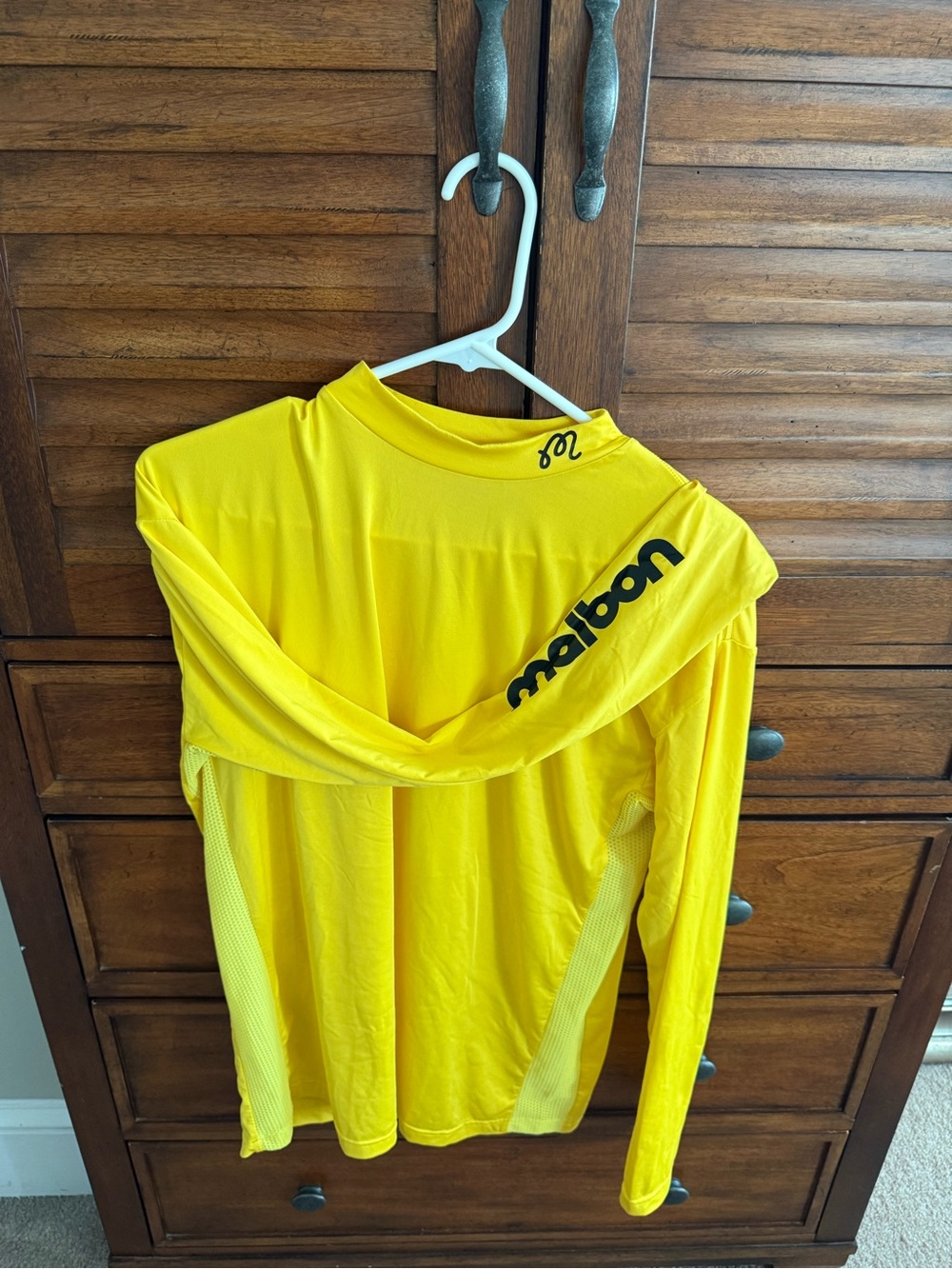 Malbon Men's Yellow Mock Neck